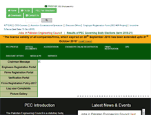 Tablet Screenshot of pec.org.pk